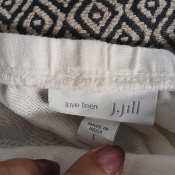 Linen Tan and White Pants Set - Picture 2 of 6